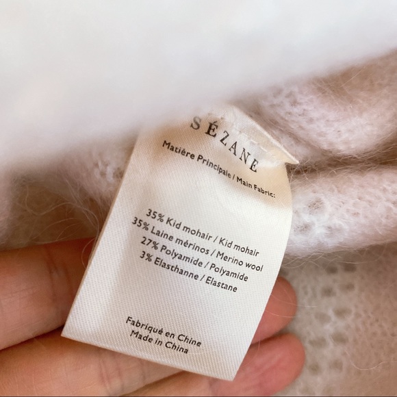 Sézane Ariel Jumper in Rose Cream Stripe - Picture 10 of 11